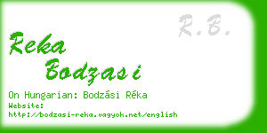 reka bodzasi business card